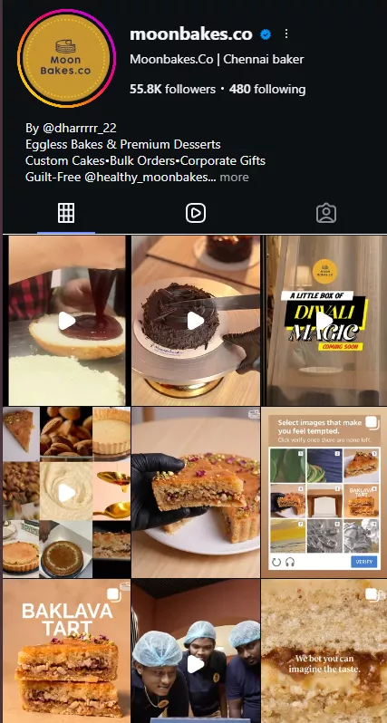 @moonbakes.co Instagram profile
